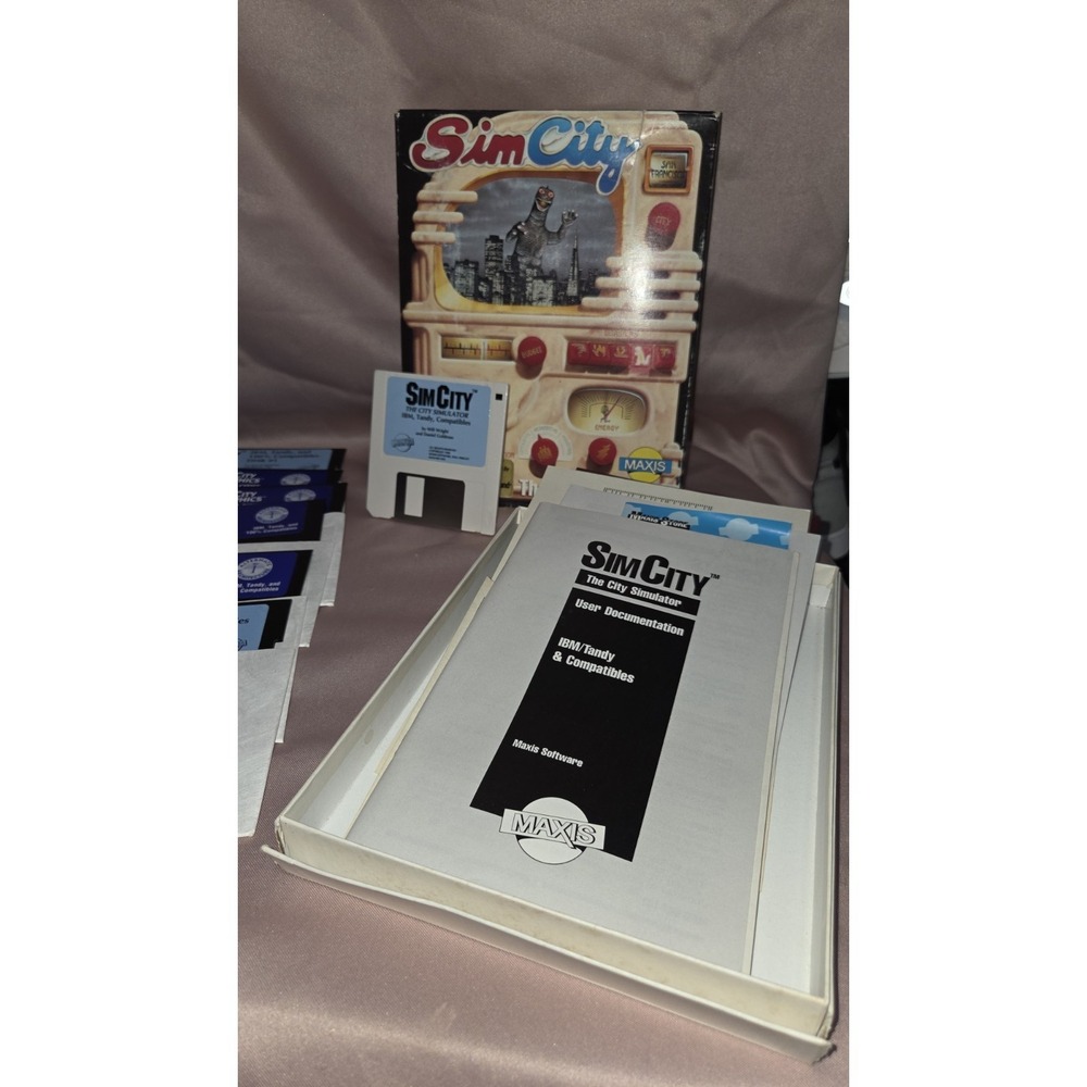 Sim City Complete In Box Godzilla Cover and Graphics Alternate Architecture - Picture 6 of 6